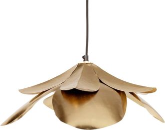 Maisons du monde L&aacute;mpara de techo con forma de flor de acero chapado en oro
