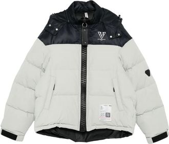 Miharayasuhiro Piumino con design color-block - Grigio