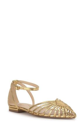 Jessica Simpson Eulean Ankle Strap Sandal in Gold at Nordstrom, Size 9.5