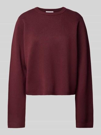Jake*s Oversized Strickpullover aus Viskose-Mix in Bordeaux, Gr&ouml;&szlig;e 42