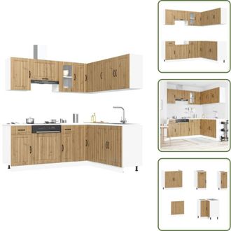 vidaXL The Living Store Set Mobili da Cucina 11 pz Kalmar Rovere Artigianale Truciolato - Mobili da cucina