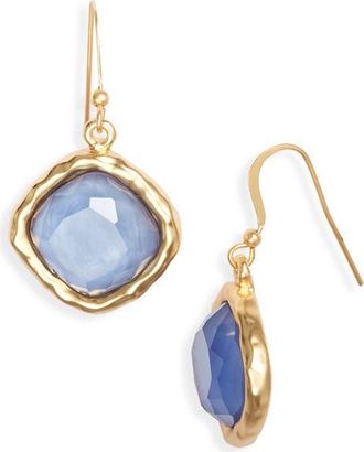 Karine Sultan Mocha Stone Drop Earrings in Gold/blue at Nordstrom