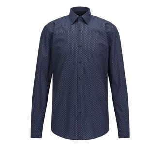 HUGO BOSS Hugo, Casual Shirts, male, Blue, Size: 4XL Hugo Boss Shirts Blue