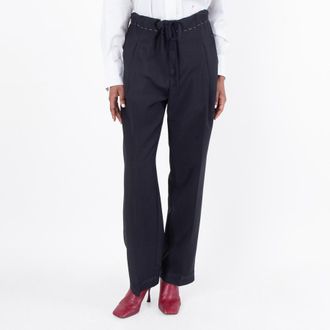 Maison Margiela Creased Stitch Detailed Trousers, Brand Size 42 ( US Size 8 )