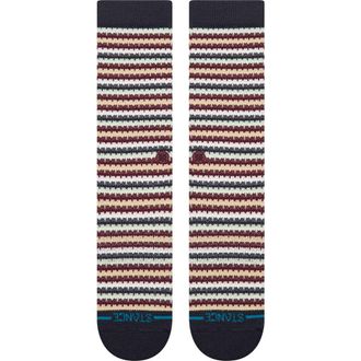 Stance Chiclets Waffle Knit Crew Socks in Navy at Nordstrom, Size Large