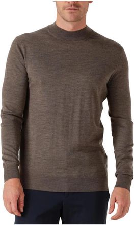 Stefano Lauran Heren Turtle Neck Sweater - Heren - Ronde hals truien - Bruin - M - Wol - Truien & Vesten