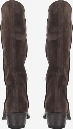 Khaite Womens Boots Clive Suede Brown Upper: Leather; Sole: Leather