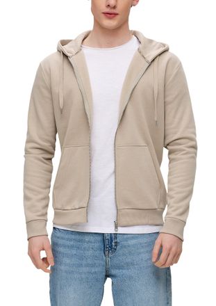 QS by s.Oliver Kapuzensweatshirt QS, Herren, Gr. XXL, beige, Sweatware, Obermaterial: 60% Baumwolle, 40% Polyester, unifarben, regular fit normal, ohne Ausschnitt, R