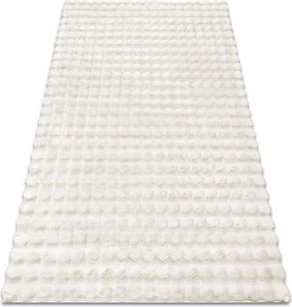 RugsX Rugsx - Carpet bubble white 11 imitation of rabbit fur 3D structural white 120x170 cm