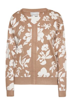 Usha Jumper Dames taupe/gebroken wit