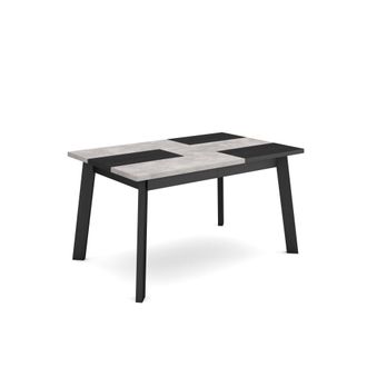 Skraut Home Mesa comedor efecto madera cemento 140x90x75cm