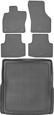 OEM Volkswagen Passat B8 Kombi A Partir De 2014 Set - Alfombrillas De Goma Para Coche + Alfombrilla Para Maletero