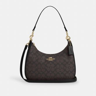 Coach Teri Hobo Bag In Signature Canvas