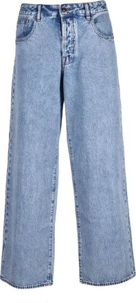 A|X Armani Exchange Blue Baggy High-Waist Jeans