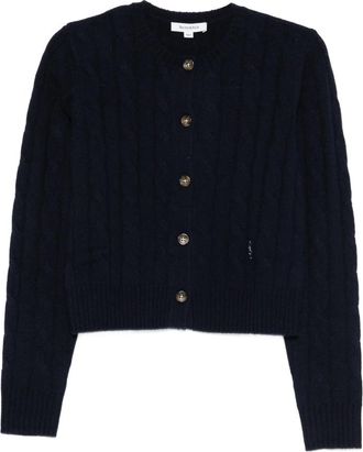 Sporty & Rich SRC Cable-knit Button Cardigan