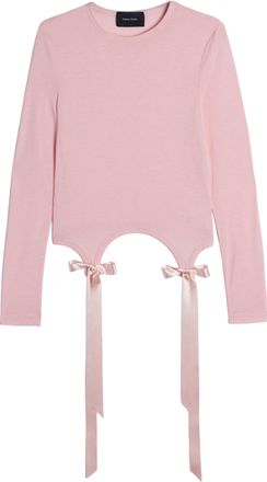 Simone Rocha Pink Bow Tail Easy Decorative T-Shirt