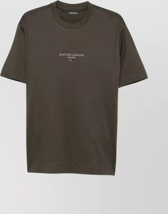 Emporio Armani short sleeve crew neck straight hem t-shirt