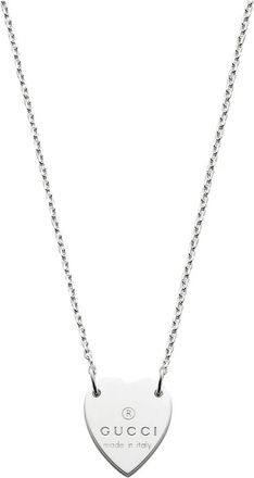 Gucci Trademark Heart Necklace - Dames - Kettingen - Grijs - ONE Size - Accessoires