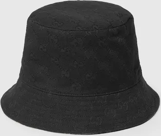 Gucci Reversible GG Canvas Bucket Hat, Size XL, Black, GG Canvas