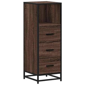 Berkfield Home Bathroom Cabinet Brown Oak 35x37.5x100 cm Engineered Wood