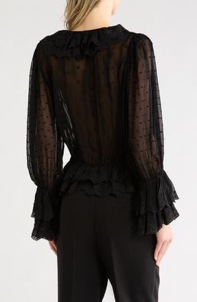 Alice & Olivia Tenney Embroidered Top in Black at Nordstrom Rack, Size X-Small
