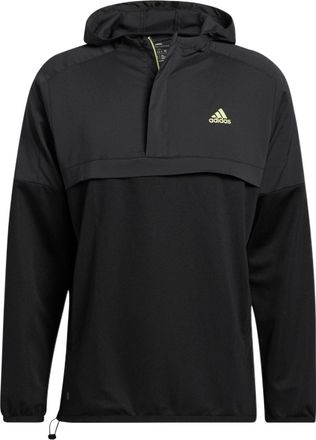 adidas Mens adidas Sport Anorak Logo Printing Zipper Pullover Hooded Jacket Black HA9141