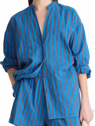 Apiece Apart Gustava Button Up In Blue Pond