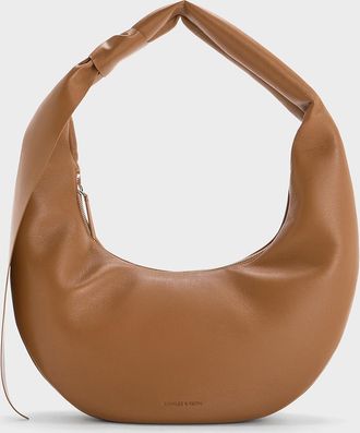 Charles & Keith Toni Knotted Crescent Hobo Bag