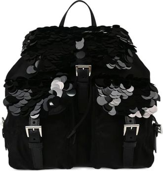 Prada Zaino con paillettes anni 2010 - Nero