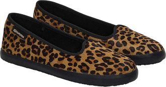 Superga Womens/Ladies 2441 Leopard Print Leather Calf Hair Ballerina Flats (Brown/Black) - Size UK 6.5