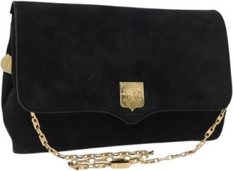 Celine Pre-owned Clutches, female, Black, Size: ONE SIZE Pre-owned Vintage Shoulder Bag