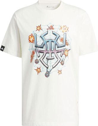 adidas Donovan Mitchell 8-Bit Signature T-Shirt White Yellow Blue II7792