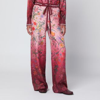 Gucci Floral-print silk trousers