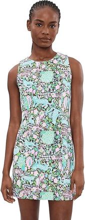 Lilly Pulitzer Mela Active Dress UPF 50+ Womens Dress Crossgrain Royal Zoo : MD, Nylon/Spandex