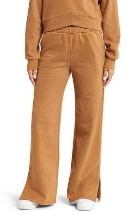 Beyond Yoga On The Go Wide Leg Flare Pants in Toffee at Nordstrom Rack, Size X-Small