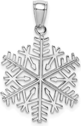 Diamond2Deal 14k Gold Polished Snowflake Pendant