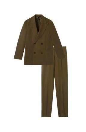 Fortela Marcello Linen Suit in Military Green at Nordstrom, Size 48 Eu