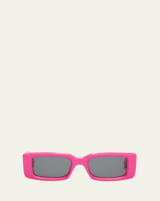 Off-white Mens Arthur Acetate Rectangle Sunglasses