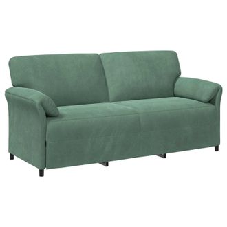 vidaXL Sof&aacute; De 3 Plazas Verde Mar 198 X 83 X 95 Cm Terciopelo Vidaxl