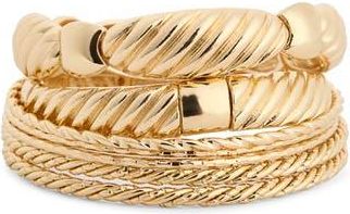 Nordstrom Rack 7-Piece Mixed Bangle Bracelet Set in Gold at Nordstrom Rack