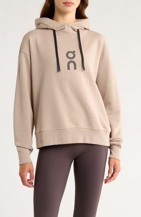 On Club Oversize Organic Cotton Blend Hoodie in Desert at Nordstrom, Size Large