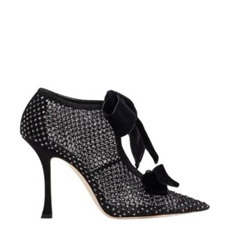 Jimmy Choo London Flaca 100 Crystal-Embellished Mesh Pumps, Brand Size 35.5 ( US Size 5.5 )