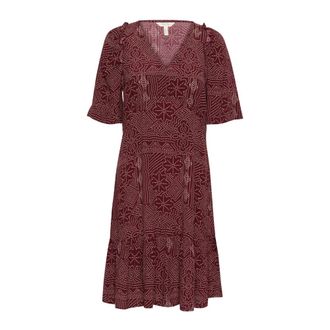 Part Two Tawny Port Dot Print Jurk - Dames - Korte kleedjes - Rood - S - Kleedjes