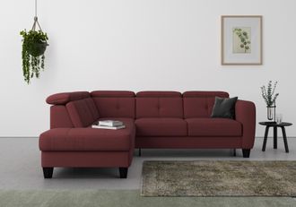Sit&more Ecksofa &raquo;Belluci L-Form&laquo; inklusive Federkern, wahlweise mit Bettfunktion und Bettkasten