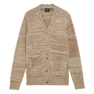Lyle & Scott Truien & Vesten, Heren, Beige, 2Xl, Mid Knits Multi Marl V Neck Cardigan