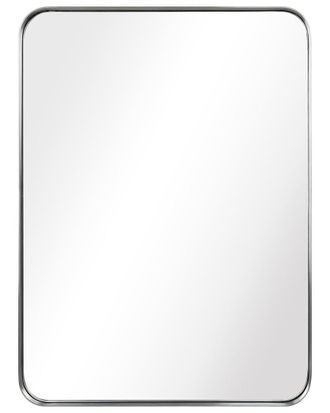 Empire Art Direct Ultra Brushed Silver Stainless Steel Rectangle Wall Mirror