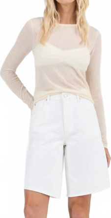 Rolla's Charlotte Denim Culotte Shorts In White