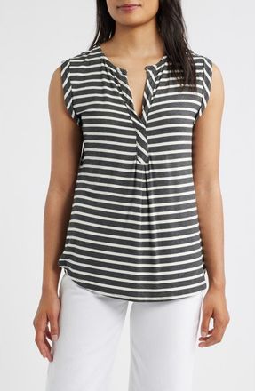 Loveappella Sleeveless Top in Charcoal at Nordstrom, Size X-Small