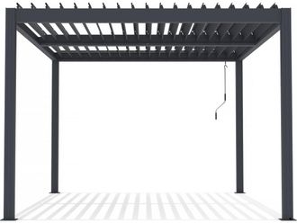 Habitat & Jardin P&eacute;rgola bioclim&aacute;tica gris 304 x 394 x 218 cm