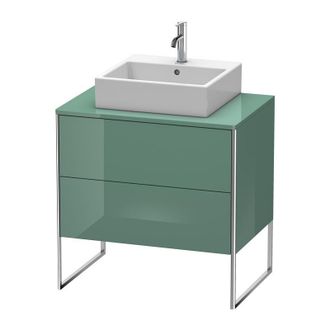 Duravit Mueble De Ba&ntilde;o Duravit Xsquare De 80,0 X 54,8 Cm, 2 Cajones, Color (frente/cuerpo): Jade Laca Alto Brillo - Xs492000303